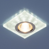 Точечный светильник со светодиодной подсветкой Elektrostandard 8361 MR16 WH/SL белый/серебро