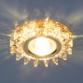 Точечный светильник со светодиодной подсветкой Elektrostandard 6037 MR16 YL/GD зеркальный/золото