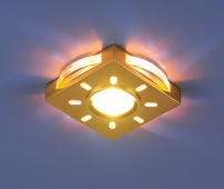 Точечный светильник со светодиодной подсветкой Elektrostandard 1051 золото / белая подсветка (GD/WH/Led)