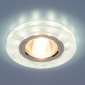 Точечный светильник со светодиодной подсветкой Elektrostandard 8371 MR16 WH/SL белый/серебро