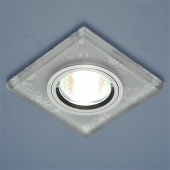 Точечный светильник со стеклом 8571 SL FL/CH (белый / хром)