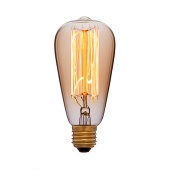 Ретро лампа SunLumen ST64 F2 40W E27 золотая