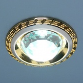 Точечный светильник со стеклом 867A PS/G (перл. серебро/золото)