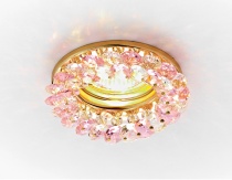 Точечный светильник Ambrella K206 PI/G золото/розовый