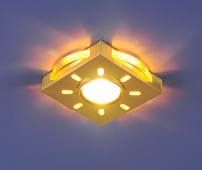 Точечный светильник со светодиодной подсветкой Elektrostandard 1051 золото / желтая подсветка (GD/YL/Led)