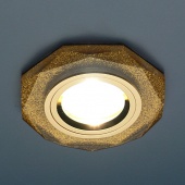 Точечный светильник со стеклом 8020 Br. GD (золотой блеск)