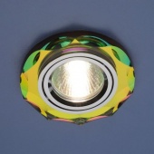 Точечный светильник со стеклом 800/2 MULTI/CH (зерк. мульти / хром)